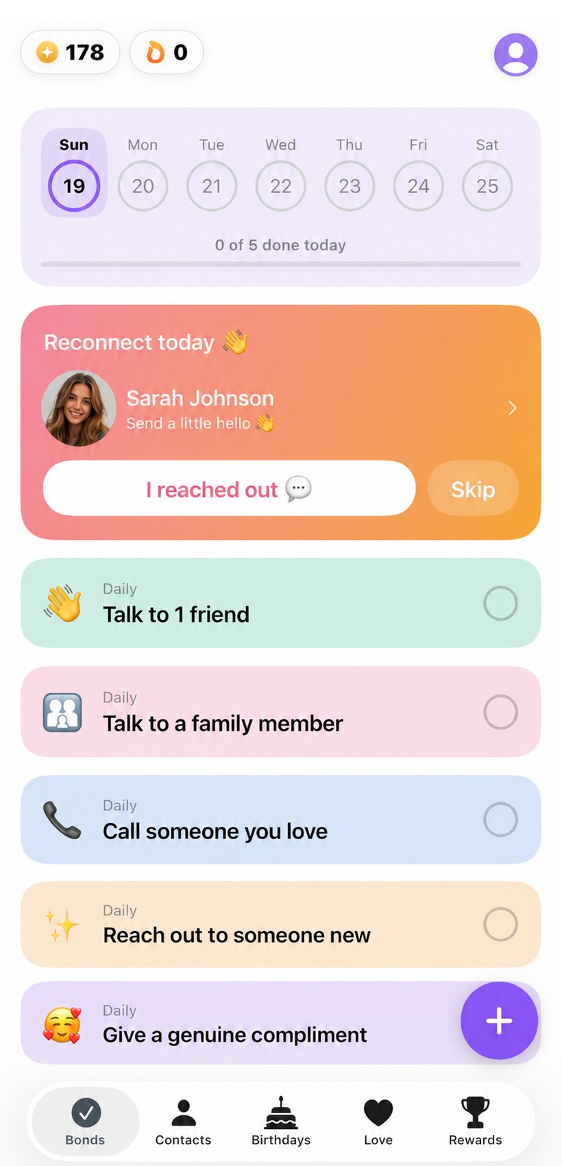 True Bonds daily screen